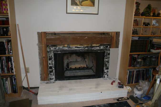 The sheetrock is torn away